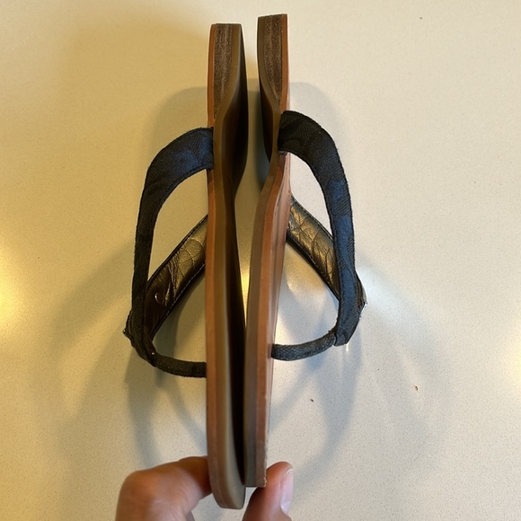 Coach Signature Sommer Black Sandals Size 9B - Picture 7 of 9